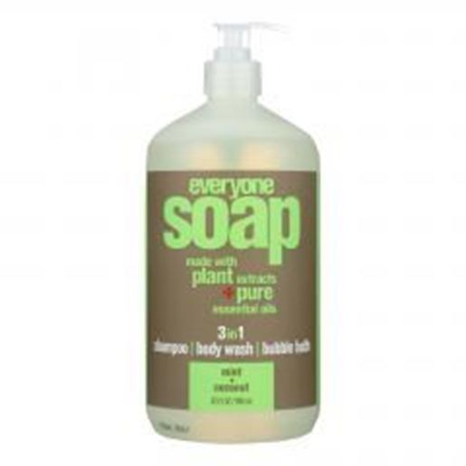 Picture of EO Products - Hand Soap - Natural - Everyone - Liquid - Mint and Coconut - 32 oz