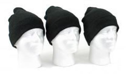 Foto de Adult Knit Hats with Cuff - Black Case Pack 24