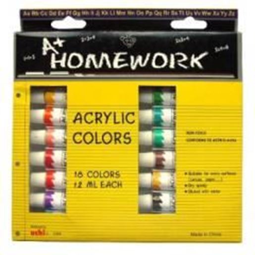 Picture of Acrylic Paint Set - 18 colors Case Pack 24