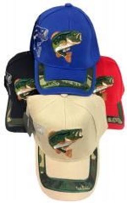 Foto de Adjustable Baseball Hats Caps "Kiss My Bass" Case Pack 24