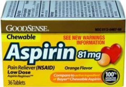 Foto de Adult Low-dose Chewable Aspirin - Orange (36 ct.) Case Pack 12