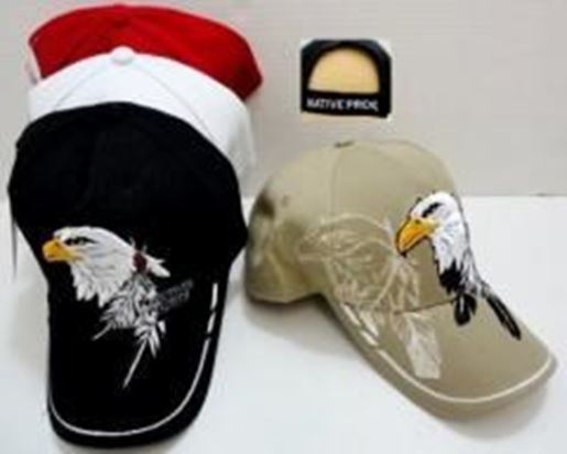 Picture of Adjustable Native Pride Eagle Hats - Assorted Colo Case Pack 24