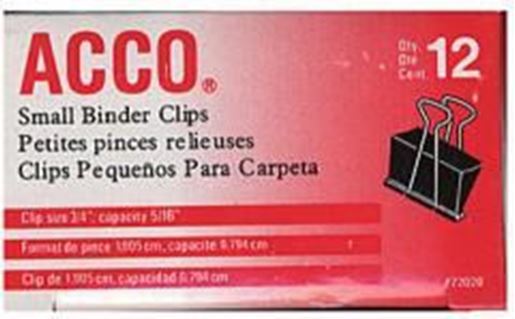 Picture of ACCO Binder Clips (3/4 In.) Case Pack 18