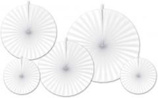 Picture of Accordion Paper Fans - White Case Pack 12