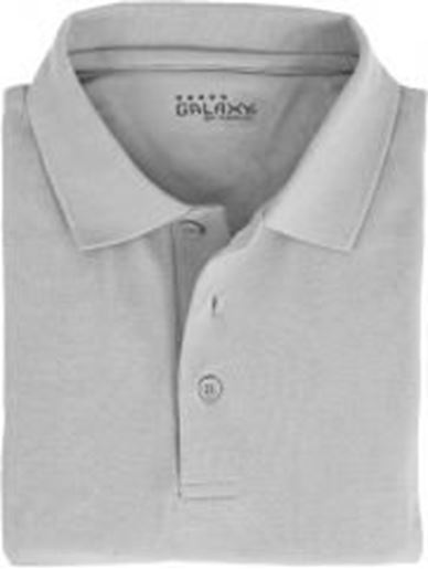 Picture of Adult Heather Grey Short Sleeve Polo Shirt - Size M Case Pack 36