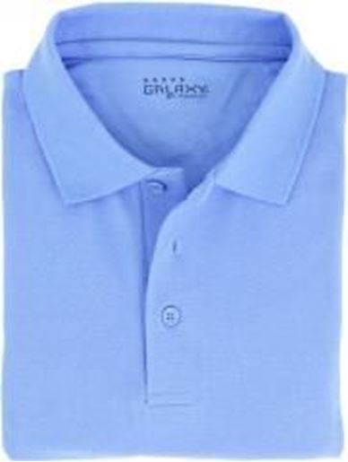 Picture of Adult Light Blue Short Sleeve Polo Shirt - Size 2XL Case Pack 36
