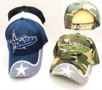 Foto de Adjustable Baseball Hat Dallas with Star Assorted Case Pack 36