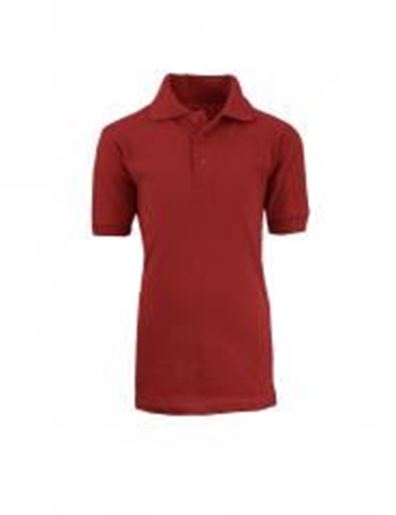 Picture of Adult Burgundy School Uniform Polo Shirt - Size L Case Pack 36