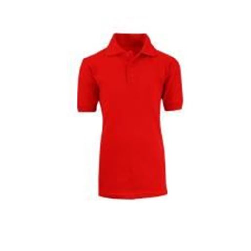 Picture of Adult Red School Uniform Polo Shirt - Size L Case Pack 36