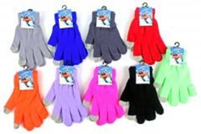 Foto de Adult Conductive Touchscreen Magic Stretch Texting Gloves - Assorted Colors Case Pack 24