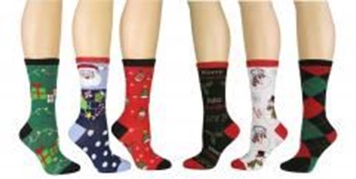 Picture of Adult Christmas Crew Socks - Size 9-11 Case Pack 72