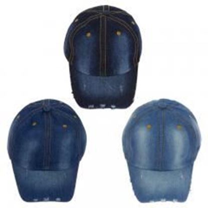 Foto de Adjustable Denim Baseball Cap - Assorted Colors Case Pack 24