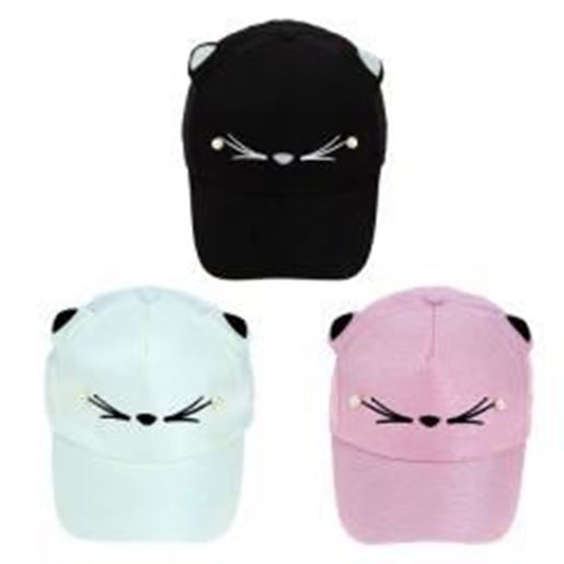 Foto de Adjustable Cat Ears Baseball Cap - Assorted Colors Case Pack 24