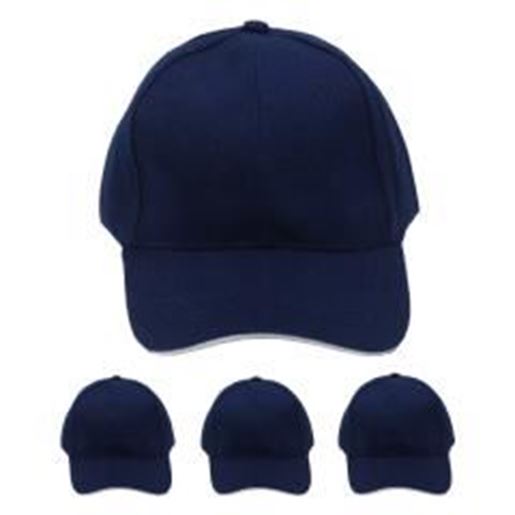 Picture of Adjustable Baseball Cap With Pre-Curved Visor Navy Blue Case Pack 48