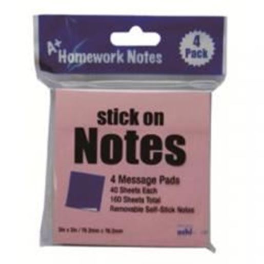 Image sur A+ Homework Stick On Notes - 160 Sheets Case Pack 48