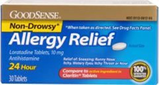 Picture of Allergy Relief Loratidine Tabs - 10mg (30 ct.) Case Pack 24