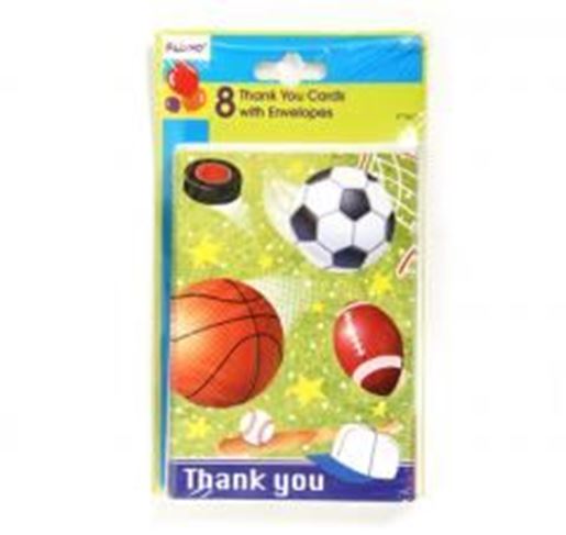 Picture of All Star Sports Printed Thank You Cards (8 count) Case Pack 36