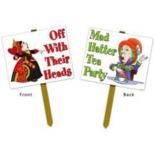 Foto de Alice In Wonderland Yard Sign Case Pack 18