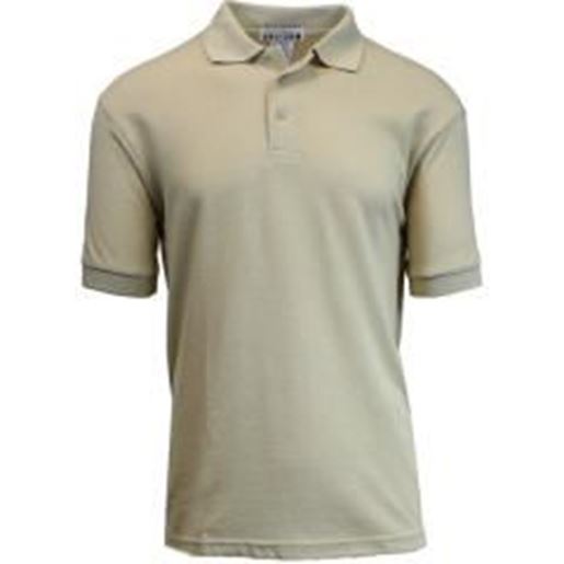 Picture of Adult Short Sleeve Khaki Polo Shirts - Sizes M-XXL Case Pack 36