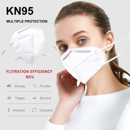 Picture of KN95 Face Mask Anti-Virus 95% bacteria filtration efficiency.