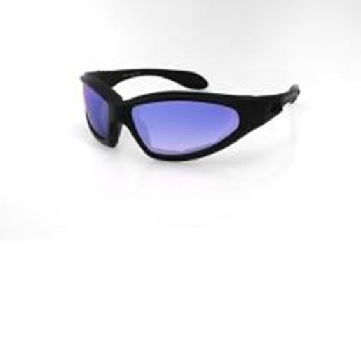 Picture of Bobster GXR Sunglasses-Matte Black W-Smoked Blue Mirror Lens