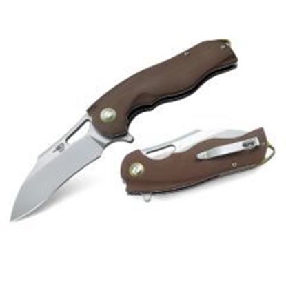 Picture of Bestech Rhino Folder 3.625 in Satin Plain Beige G-10 Handle