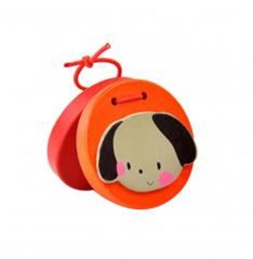 Picture of 2Pcs Chirldren Toys  Wooden Finger Castanet(Puppy)