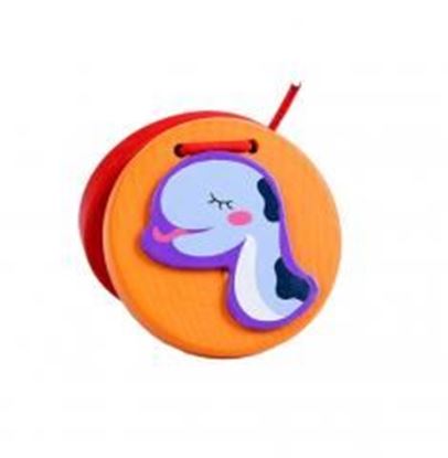 Foto de 2Pcs Colorful Funny Chirldren Toys  Animal Wooden Finger Castanet