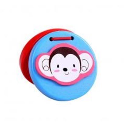 图片 Lovely Monkey,2Pcs Funny Toys Wooden Finger Castanet For Children Education