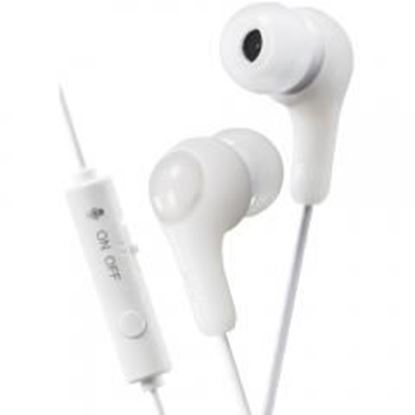 Foto de JVC HAFX7GW Gumy Gamer Earbuds with Microphone (White)