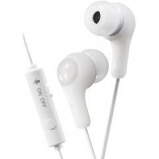 图片 JVC HAFX7GW Gumy Gamer Earbuds with Microphone (White)