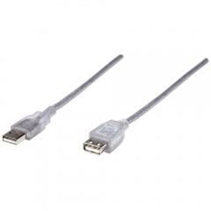 Foto de Manhattan 340496 A-Male to A-Female USB 2.0 Extension Cable (10ft)