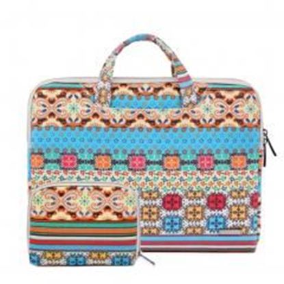 Picture of 13" Classical PU Portable Laptop Case Computer Briefcase for Macbook with Small Bag, A