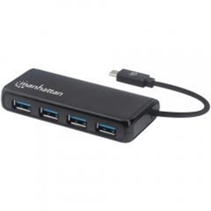 图片 Manhattan 164894 4-Port USB 3.2 Gen 1 Hub (USB-C to USB-C)