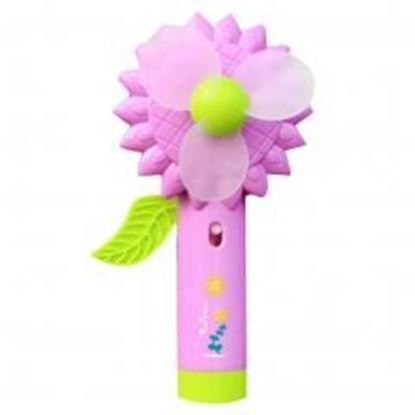 Picture of Flower Manual Cooling Fan Mini Fan Small Fan Portable Fan Hand Held Fans Purple