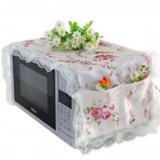 Picture of Elegant Flowers Design Microwave Oven Protective Cover Dust-proof Cover, E