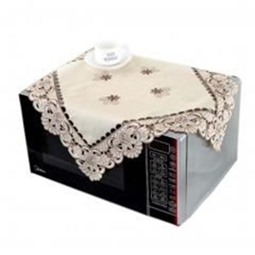 图片 European Style Embroidered Microwave Oven Cover Microwave Protector, A