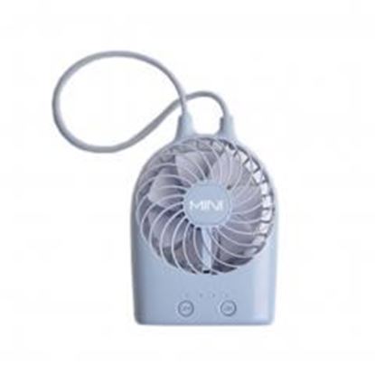 Foto de USB Rechargeable Fan Portable Fan Desk Fan for Office/Home, Blue