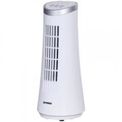 图片 Optimus F-7345WH 12" Desktop Ultraslim Oscillating Tower Fan (White)