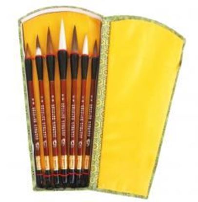 Foto de Painting & Calligraphy Tools Set of 7 Chinese Writing Brushes -Box Package