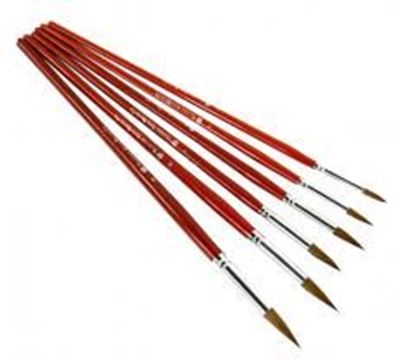 图片 6 PCS Art Supplies Paint Brush Acrylic Paint Oil Painting - Wolf Hair Brush