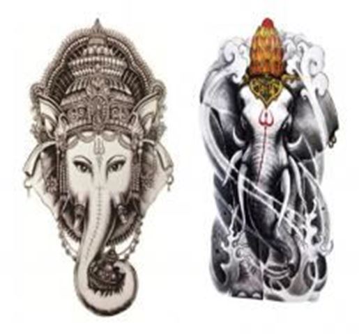 Foto de Two Pices Of Elephant Temporary Tattoos Waterproof Stickers