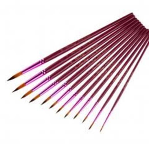 图片 12 PCS Purple Brush Gouache Watercolor Painting Brush