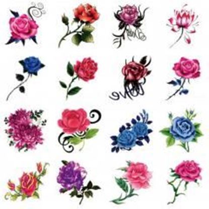 Picture of Hot Selling Men And Women Temporary  Tattoos Waterproof Stickers Rose