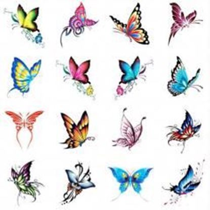 Picture of Hot Selling Men And Women Temporary  Tattoos Waterproof Stickers Butterfly