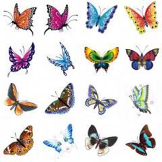 Picture of Hot Selling Men And Women Temporary  Tattoos Waterproof Stickers Butterfly-A386