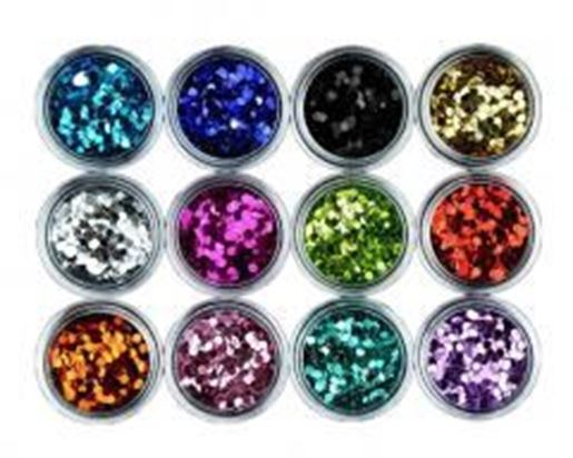 Picture of 12 Color Round Sequins Elegant Glitter Nail Art Decorations