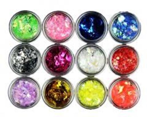 Picture of 12 Color Glitter Nail Art Salon Tool Set Nail Decorations
