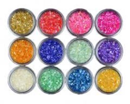 Picture of Small Light Colorful Broken Stones Nail Art Accessories 12 Color