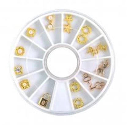 Picture of Elegant Wheel Rhinestones Nail Decorations Nail Decor